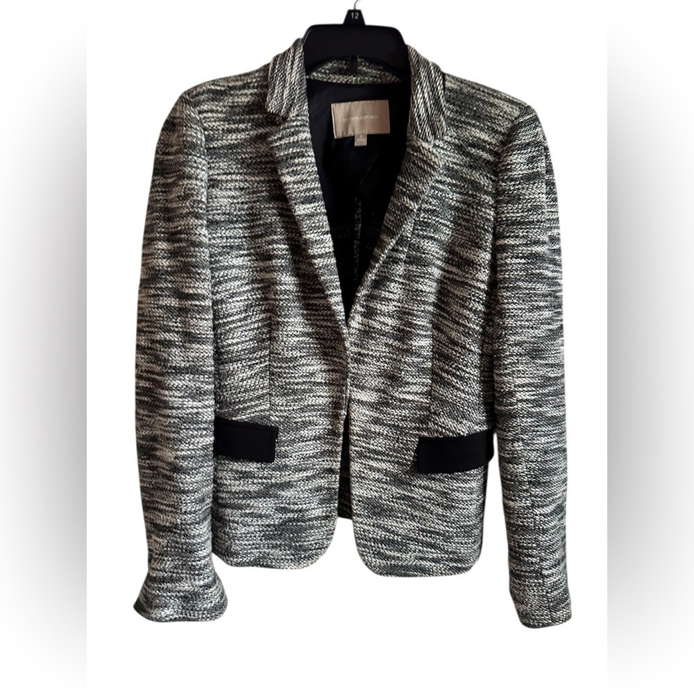 Black and Stone Twill Blazer by Banana Republic